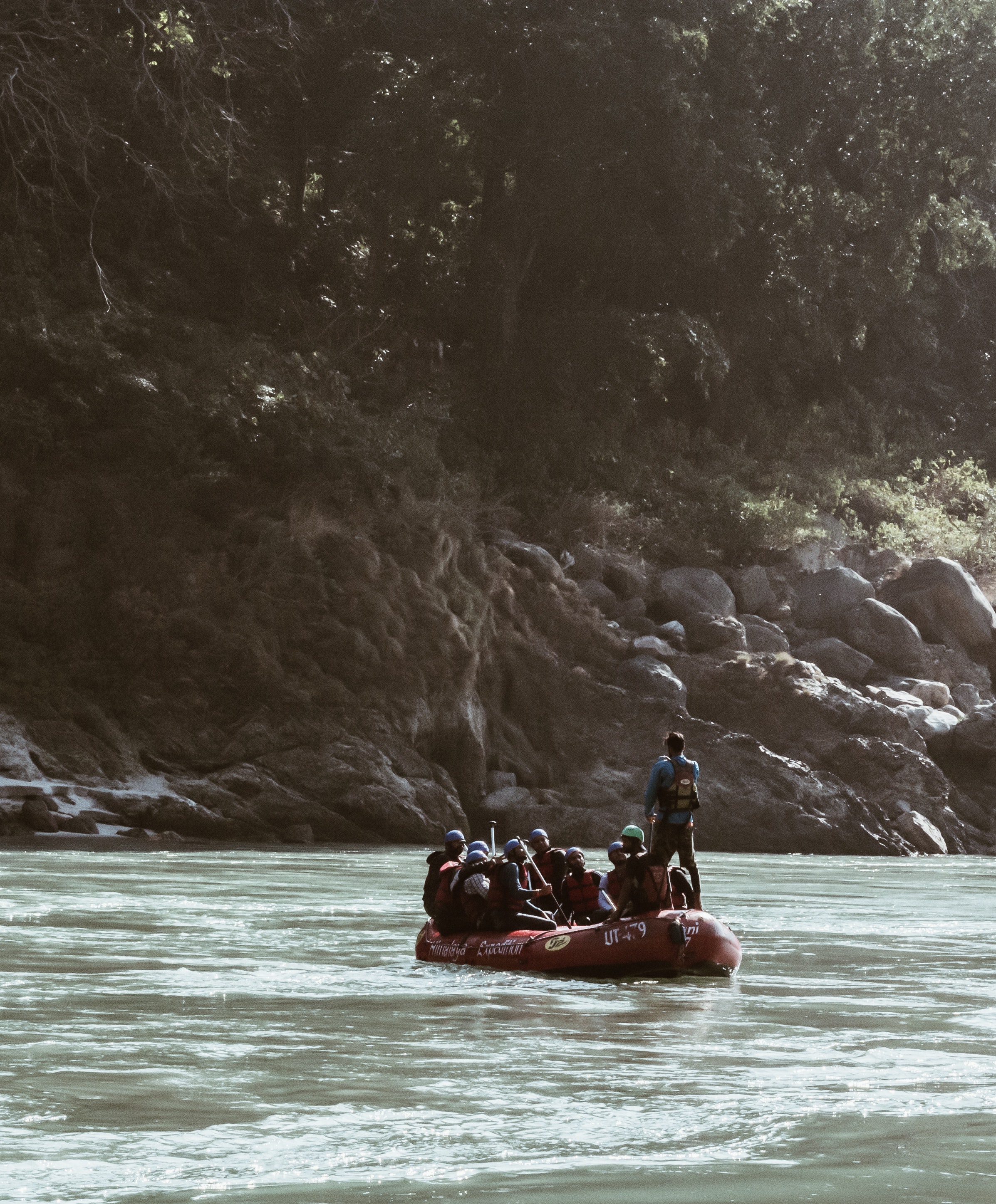 back of raft mountains