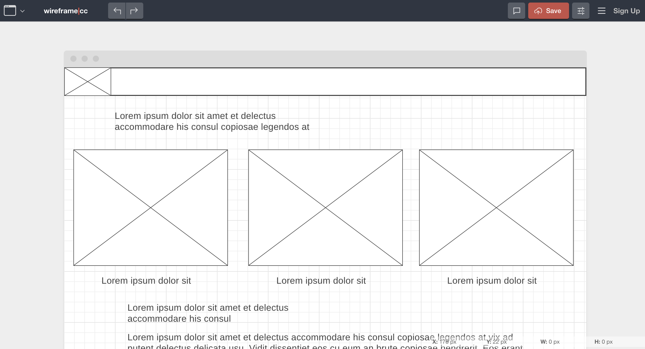 page 2 wireframe